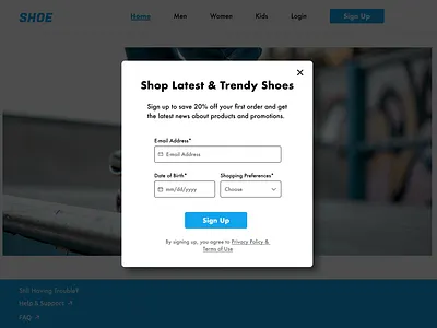 Pop-up Overlay #DailyUI 016/100 branding design interactiondesign popupoverlay ui uimockups uiux userexperiencedesign userinterfacedesign ux uxuidesign visualdesign webdesign