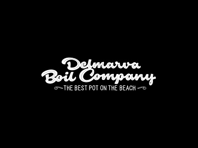 Delmarva Boil Company Lettering Logo barbecue boil calligraphy company food lettering logotype rastaurant resort resto retail