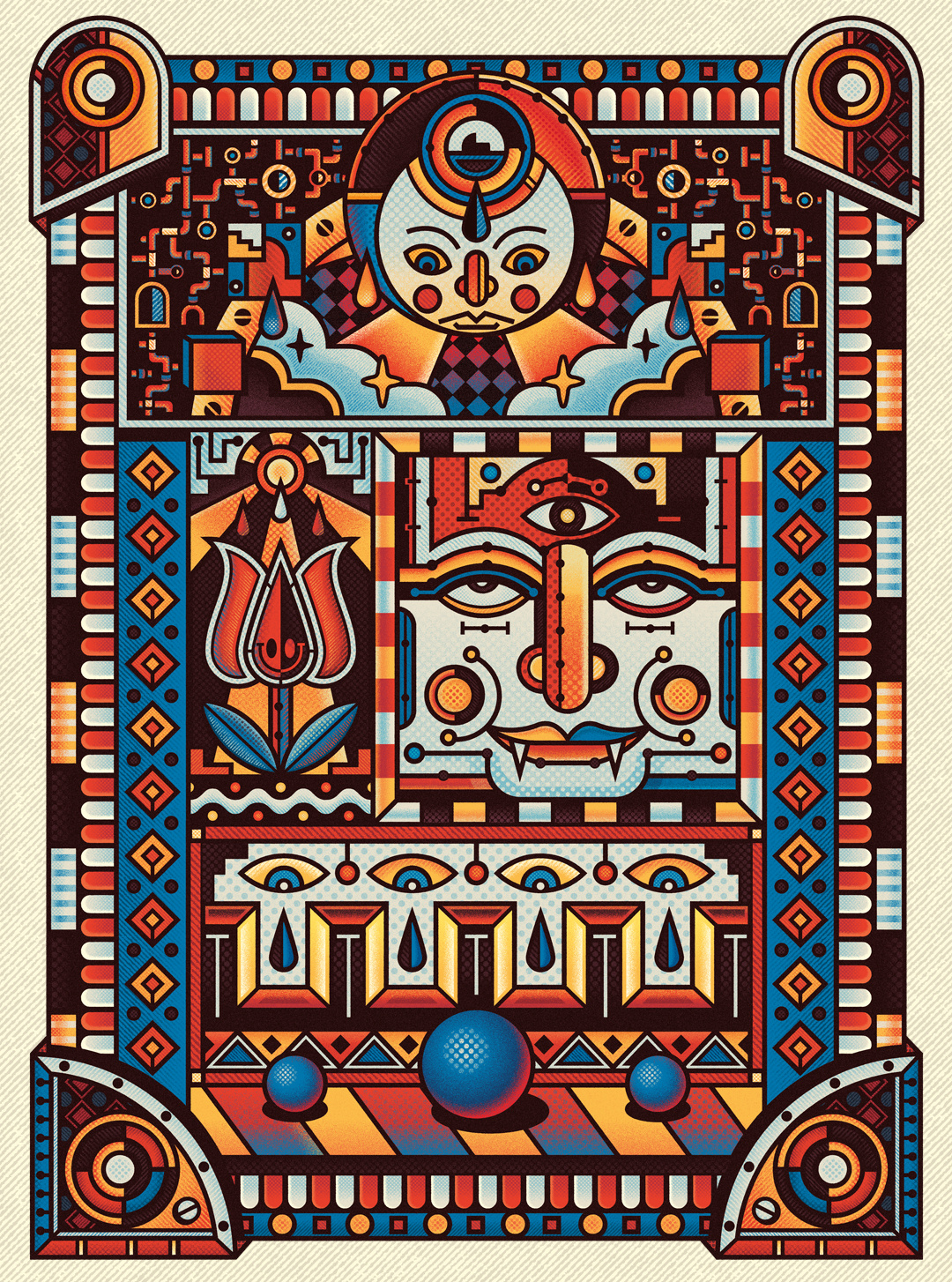 Pulse abstract avant garde colorful graphic graphic design illustration modernism psychedelic symbolism texture vector vintage