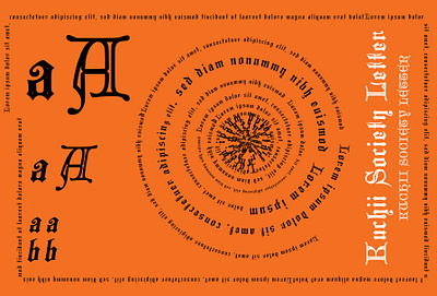 Kuchii Society Letter font graphic design