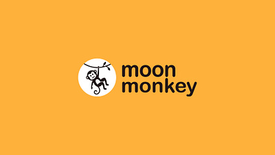 MOON MONKEY - Logo Identity brand identity branding logo minimal monkey logo moon logo pet logo