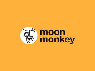 MOON MONKEY - Logo Identity brand identity branding logo minimal monkey logo moon logo pet logo