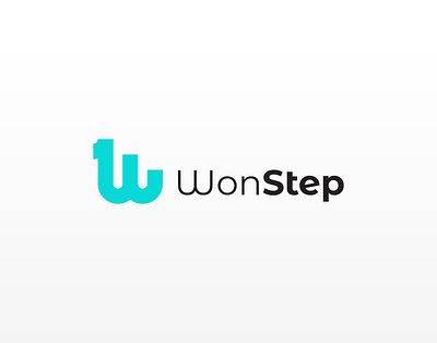 WonStep - Website Production Company branding identity logo design minimal ui web design