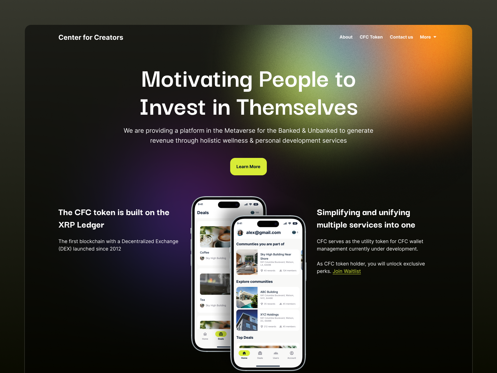 Example of Modern Landing Page Design