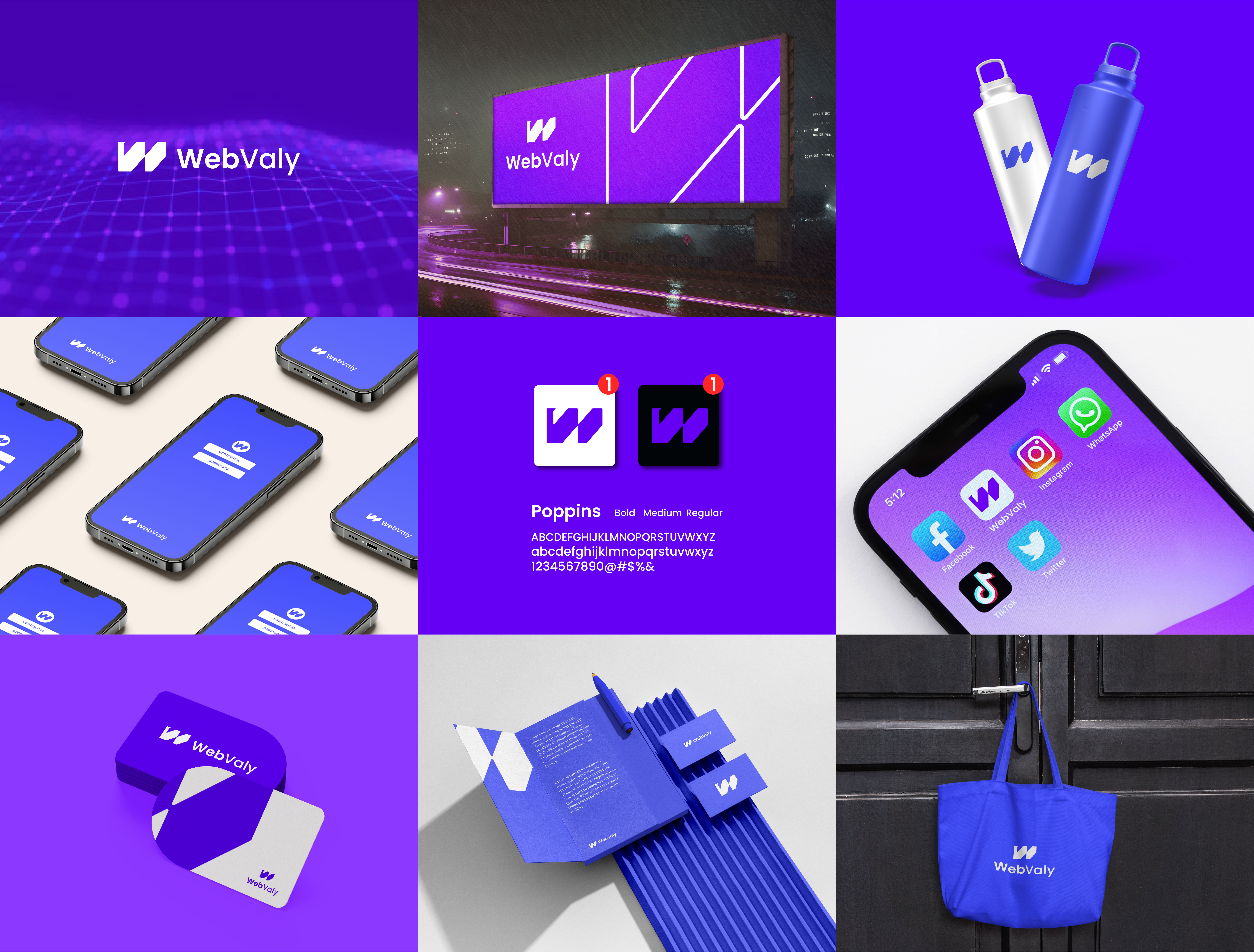 W Letter (webvaly) Logo Design app logo brand identity brand style guides branding logo corporate identity illustration logo logo designer logo maker tool logos modem logo w letter web logo web agency logo web logo