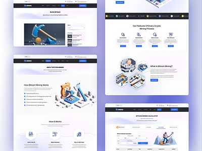 Mining - a BTC Mining Web UI Kit bitcoin mining blockchain btc btc mining crypto crypto mining cryptocurrency figma figma design miners mining ui kit web ui web ui kit