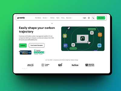 Greenly is a website for the fight against global warming. graphic design landing page ui uiux design user interface ux