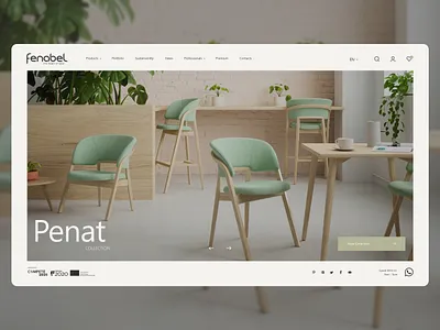 Furniture Company Website 3d chairs design elementor furniture interior design website wireframing wordpress