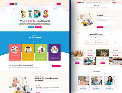 Kids Care Tailwind Website Template bootstrap child care figma html html template kids kidscare kidscare services tailwind css template ui kit uiux web template web ui kit website design website template