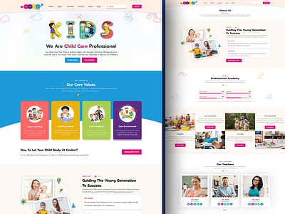 Kids Care Tailwind Website Template bootstrap child care figma html html template kids kidscare kidscare services tailwind css template ui kit uiux web template web ui kit website design website template