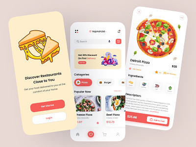 Food Delivery App Design app design deliver delivery app food food and drink food delivery app grocery delivery ios mobile app online food restaurant app splash screen ui ux