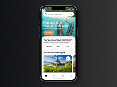 Travel Mobile App Homepage daily daily ui dailyui ios mobile mobile app mobile app design mobile design mobile ui travel ui ui design ui ux uidesign uiux user experience user interface ux uxdesign