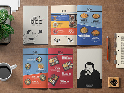 PAN ASIAN FOOD MENU bao bao dhaka branding creative design design food food menu graphic design illustration menu motion graphics pan asian food pan asian food menu social media banner