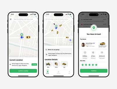Ride Sharing Mobile App UI Kit android app app ui app ui kit car booking mobile app ondemand app ride app ride booking ride services ride sharing sharing ride trip booking ui kit