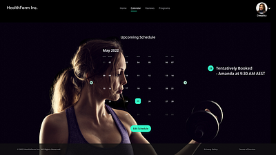 Fitness Web Design adobe xd fitness interaction design minimal design modern design prototyping responsive design typogrpahy ui ux