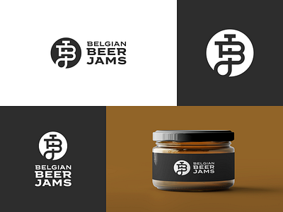 Belgian Beer Jams bbj beer bj brand identity branding jam jb logo logo design monogram