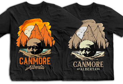 Custom T-shirt Design For Resort Town In The Canadian Rockies 3d ai animation apps branding design graphic design illustration logo logo design motion graphics poster print design t shirt art t shirt design tshirt ui ux vector vintage t shirt