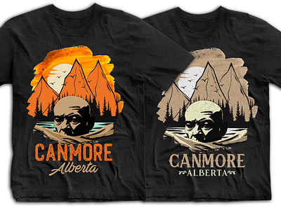 Custom T-shirt Design For Resort Town In The Canadian Rockies 3d ai animation apps branding design graphic design illustration logo logo design motion graphics poster print design t shirt art t shirt design tshirt ui ux vector vintage t shirt
