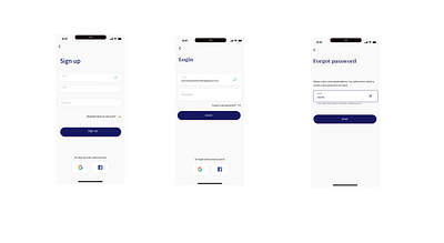 mobile app login page figma ui