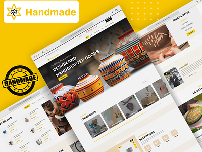 Ceramics & Pottery Store Web UI Kit With HTML templates bootstrap ceramic css figma figma design html html template pottery shop pottery store tailwindcss ui kit web template web ui kit website template