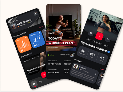 Fitness app beginner challenge daily ui dailyui design figma fitness and diet app fitness app fitness mobile app illustration learner mobile app reference