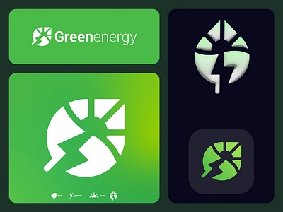 Green Energy - Logo, Logo design brand brand logo branding creative logo design eco logo energy logo enewable energy companies green logo green tech icon logo logo creation logo design logo inspiration logo type logobranding modern logo renewable energy logo solar power