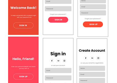 Login & Registration Foam branding graphic design ui