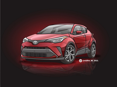 C-HR Hybrid branding chr hybrid coreldraw design hybrid illustration japan lineart otomotive toyota vector