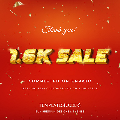 Achieved 1,600 sales on Envato 🎉 graphic design ui