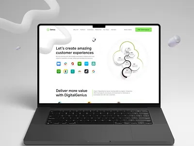 Service Genius - AI Automation Customer Service Website ai landing page saas user interface