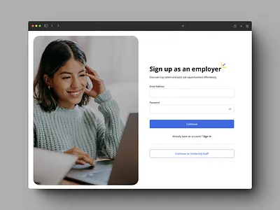 Sign Up Page design signup page ui