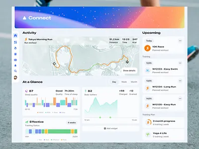 Garmin Connect design running ui user interface ux web web design webapp