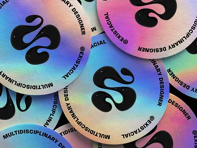 Personal logo brand identity branding business card design graphic design holographic illustration logo logo design monogram personal branding sticker