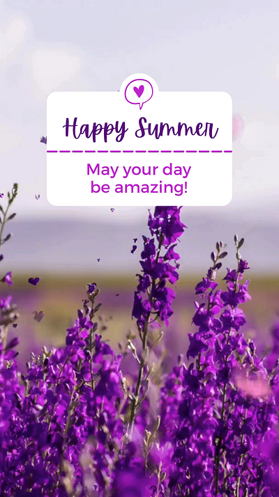 happy summer animation behance canva dribbble flowers graphic design illustrations motion graphics social media post summer