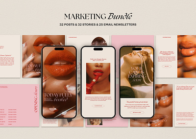 Soho Beauty | Canva Marketing Template aesthetic aestheticdesign beauty bundle design email etsy etsyseller etsyshop graphic design instagram marketing marketingbundle newsletter showit social socialmedia ui