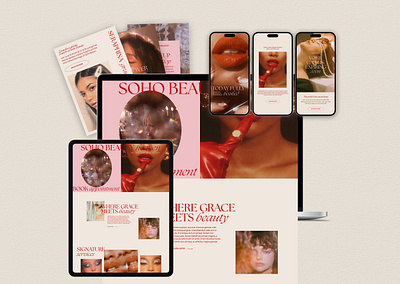 Soho Beauty | Showit & Canva Template aesthetic aestheticdesign beauty bundle design email etsy etsyseller etsyshop graphic design instagram showit showitdesign showittemplate socialmedia ui ux web webdesign webtemplate