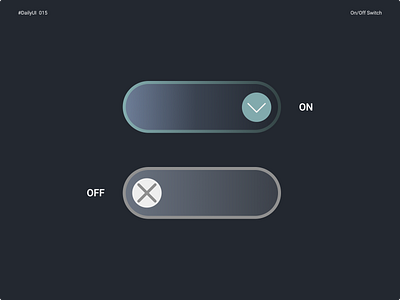 Daily UI #015 | On/Off Switch graphic design ui