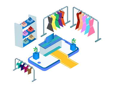 Shopping Outlet 3d designs illustrator isometric shoppingoutlet