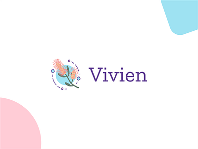 Logo Design - Vivien branding design digital bank flower logo high performance baking illustration logo logo design niche nymbus survivor ui vector woman women