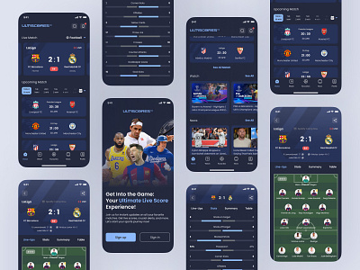UltiScores - Live Score App design livescores sportsapp ui uidesign uxdesign