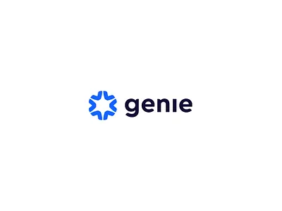 genie.xyz blue branding clean crypto design genie grid identity lettering logo minimal nft symbol type typography