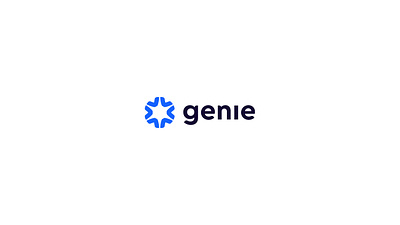 genie.xyz blue branding clean crypto design genie grid identity lettering logo minimal nft symbol type typography