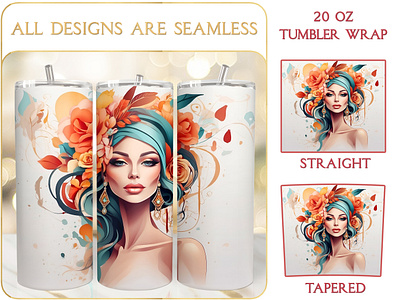 Boho Style Beauty Skinny 20 Oz Tumbler Wrap Sublimatoin lux tapered tumbler printable tumbler wrap design