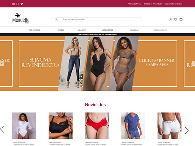 Web site Mondelle Brasil design e commerce figma ui ux website