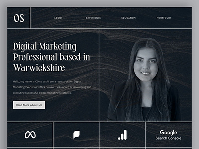 Digital Marketing CV: Website UI/UX cv design digital marketing figma marketing mockup ui ux web design web development website