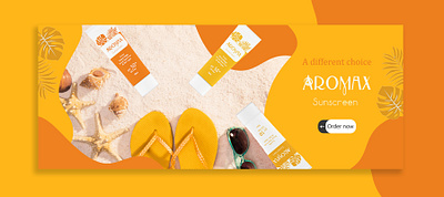 Sunscreen introduction banner banner orange orange background slider sun sunscreen