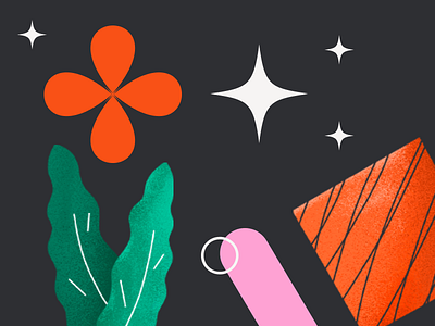 Playing around with illustrations ☀ branding colourful illustration shapes