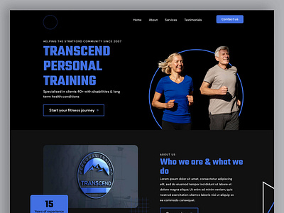 Personal Trainer: Website UI/UX design figma gym mockup personal training stratford upon avon trainer ui ux web design web development