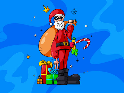 Santa character illustration stylised
