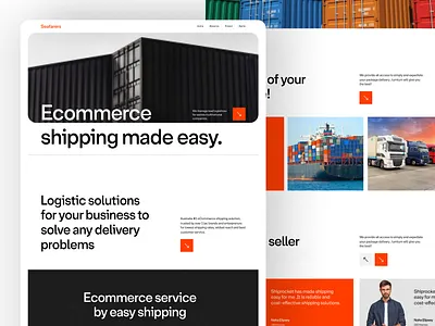 E commerce Shipping Website Design 3d animation branding creativedesign graphic design landingpage logo motion graphics responsivedesign ui uitrends userinterface uxui webdesign webinspiration websitedesign webui